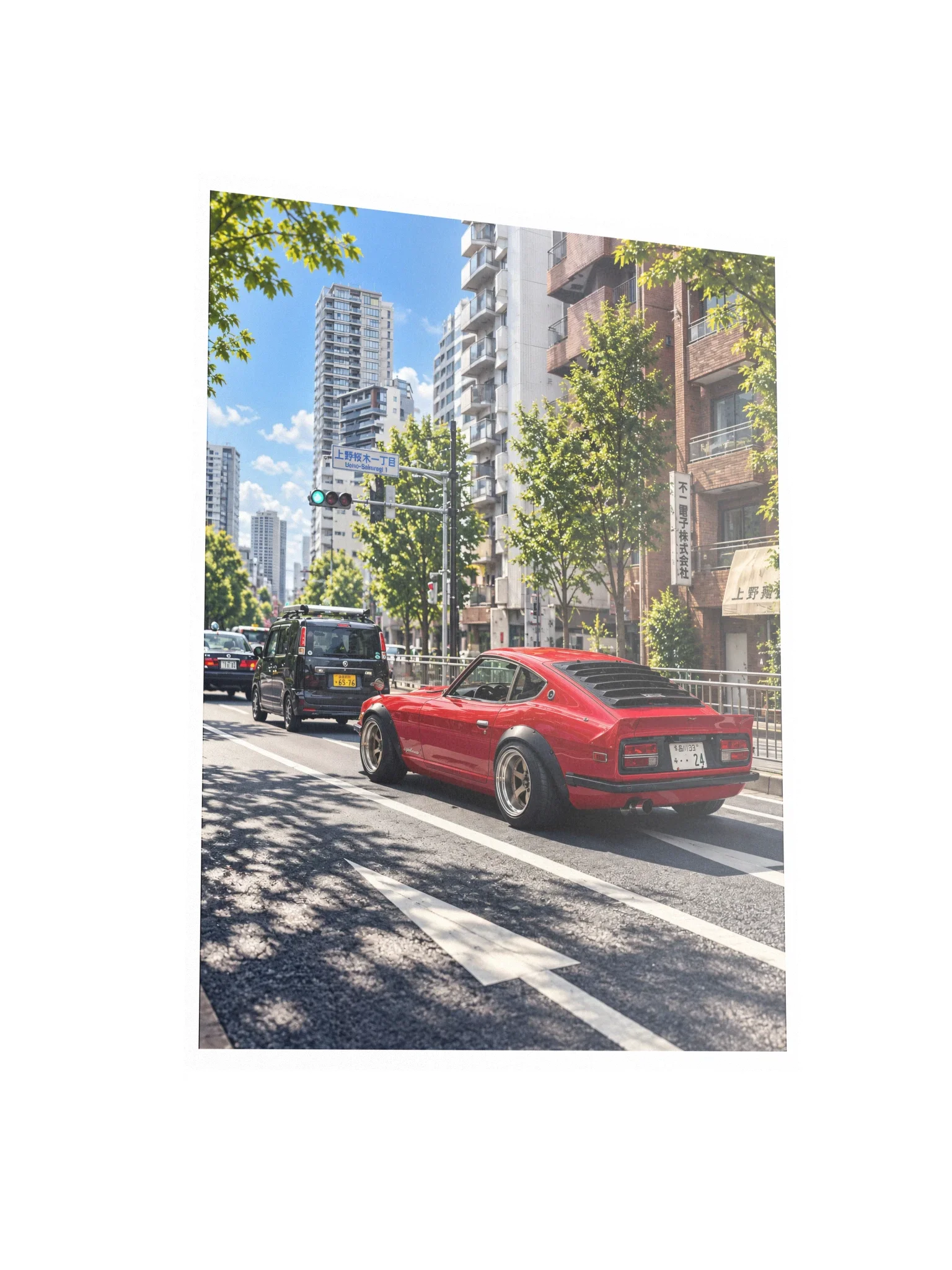 Red Nissan Fairlady Z S30 in Ikenohata, Tokyo | Photo Print product image (5)