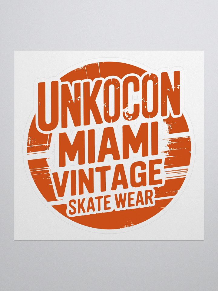 Miami Skate Sticker – Vintage Skater Logo Decal | Retro South Beach Aesthetic (Indoor Use) product image (1)