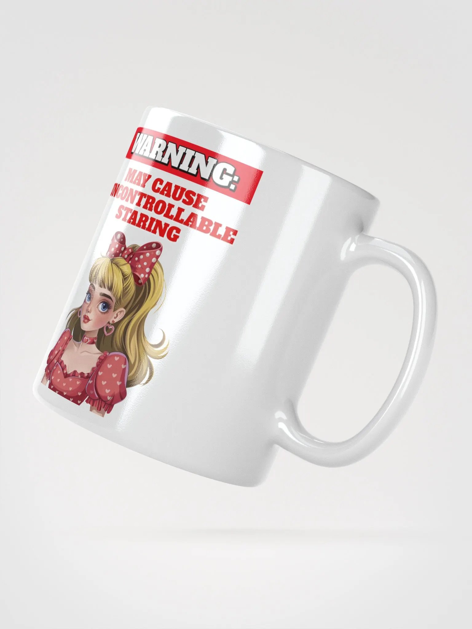 Warning: May Cause Uncontrollable Staring - Funny White Coffee Mug product image (16)