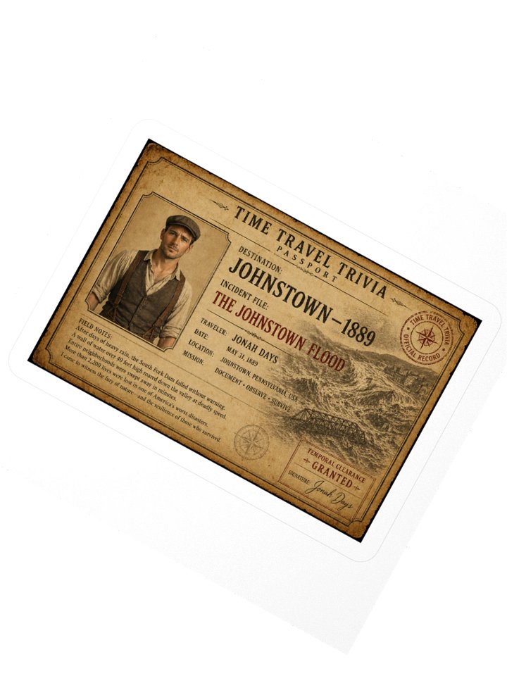 The Johnstown Flood — 1889 Incident Passport Sticker product image (2)