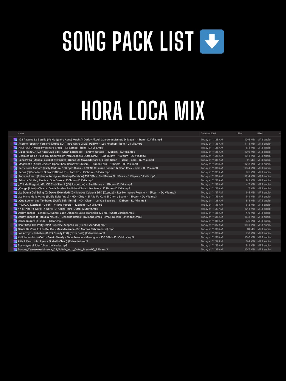 Hora Loca Mix – Song Pack product image (2)