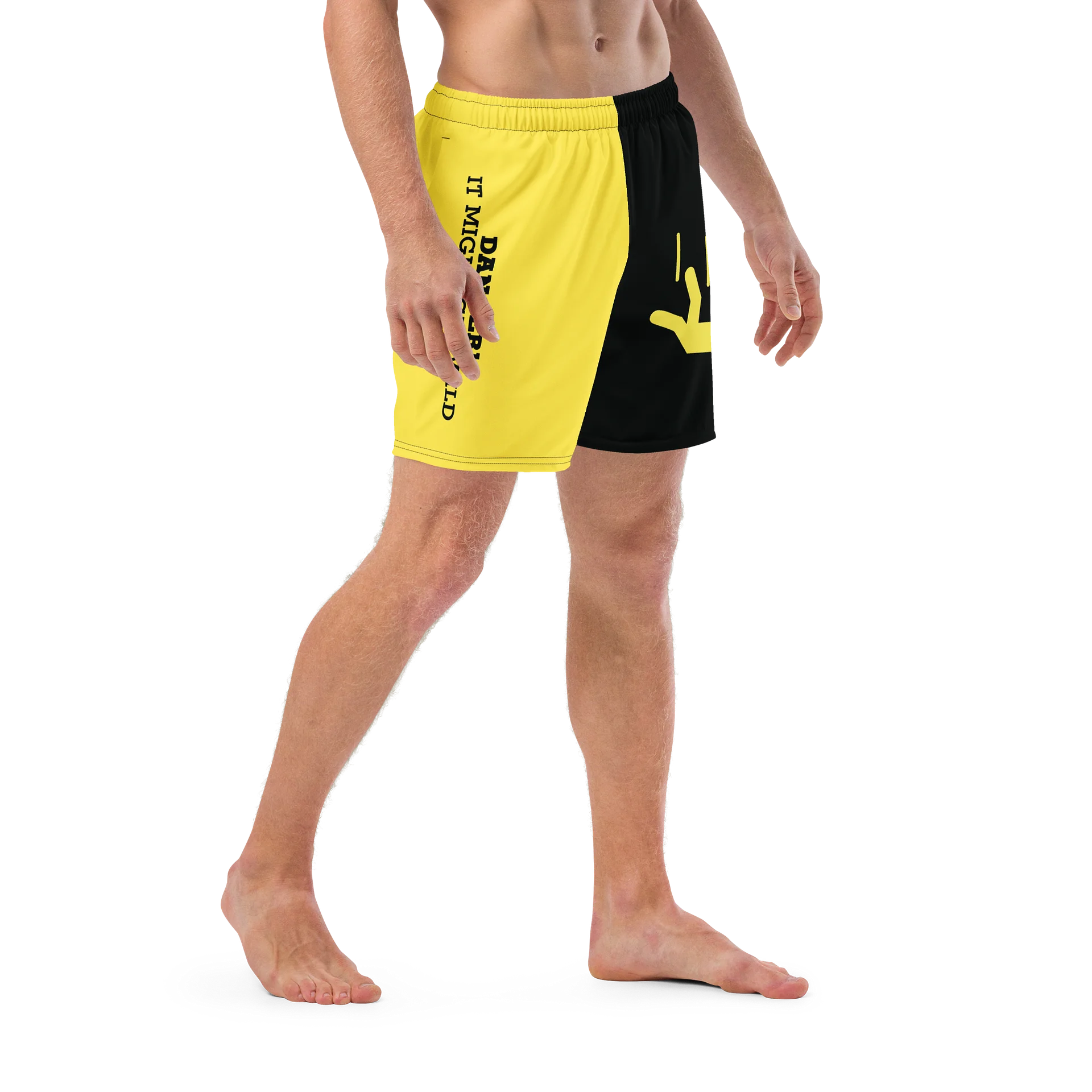 DANGER! - Black/Yellow Swim Trunks product image (6)