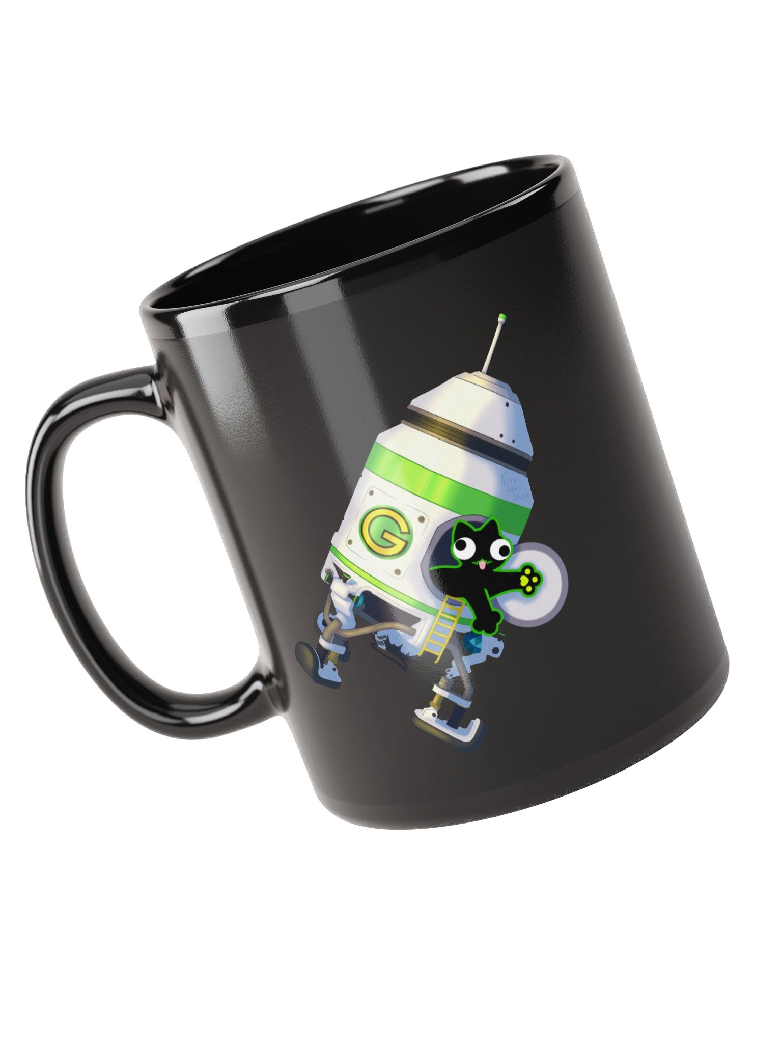 Black Mug - DerpCat II Rocket product image (6)