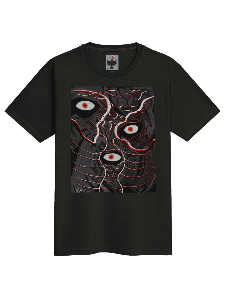 Crimson Veins Abstract Oversized Tee product image (2)