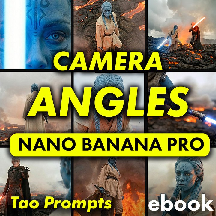 How to Create Every Camera Angle in Nano Banana Pro! - Prompt Guide eBook product image (1)