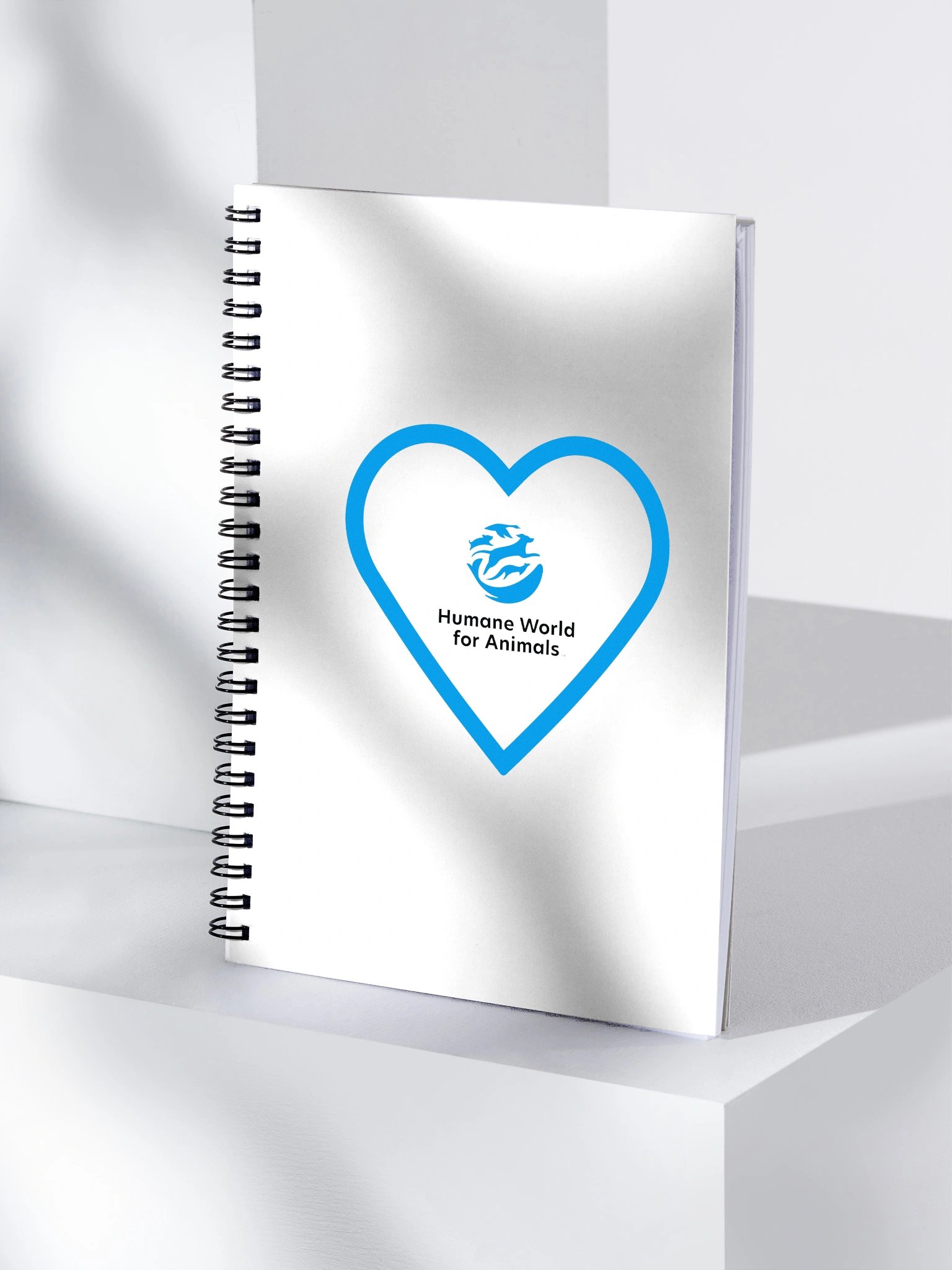 Humane World for Animals logo - Blue heart - Notebook product image (3)