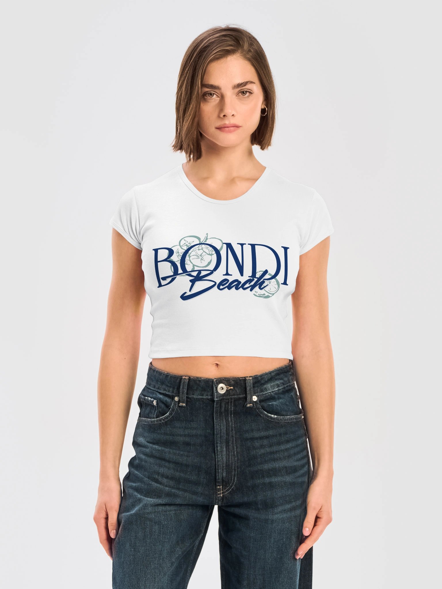 Bondi Beach Floral Graphic Baby Tee product image (5)