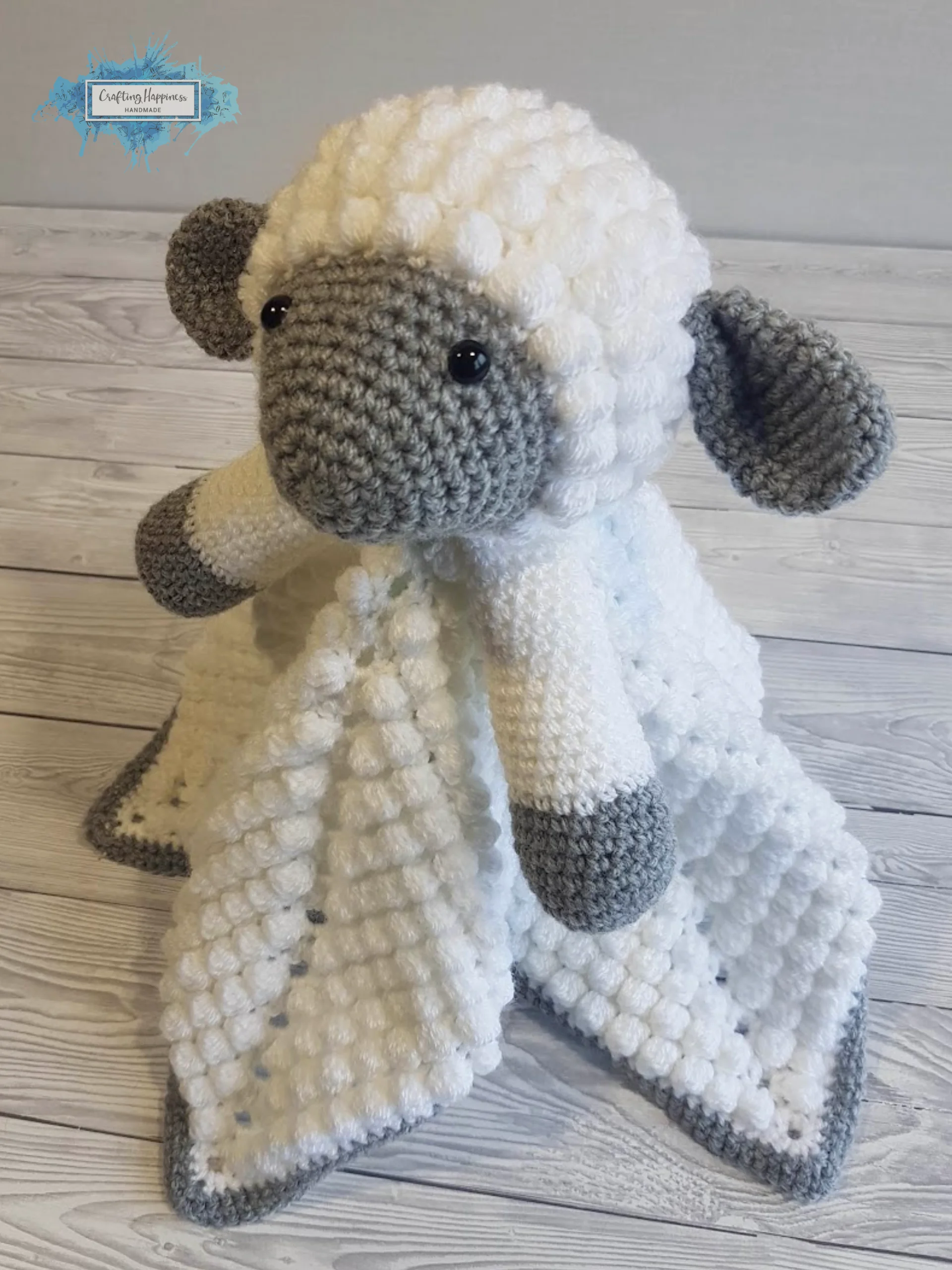 Crochet Lamb Lovey Pattern Baby Comforter Blanket (PDF Pattern) Crafting Happiness product image (5)