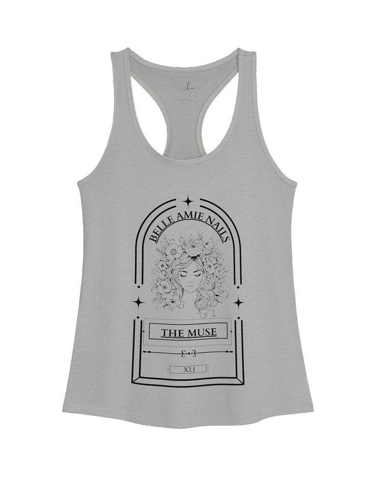The Muse Tarot Racerback Tank black logo product image (1)