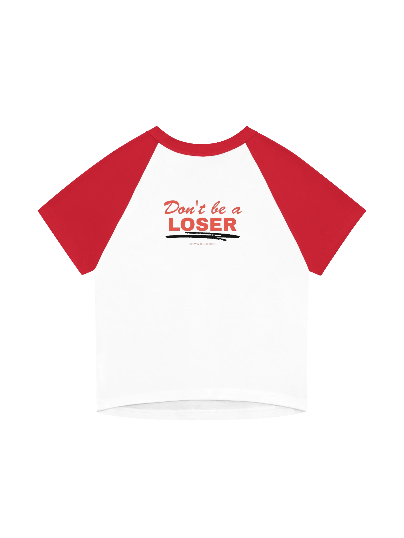 Don't be a LOSER color block Womens baby tee product image (2)