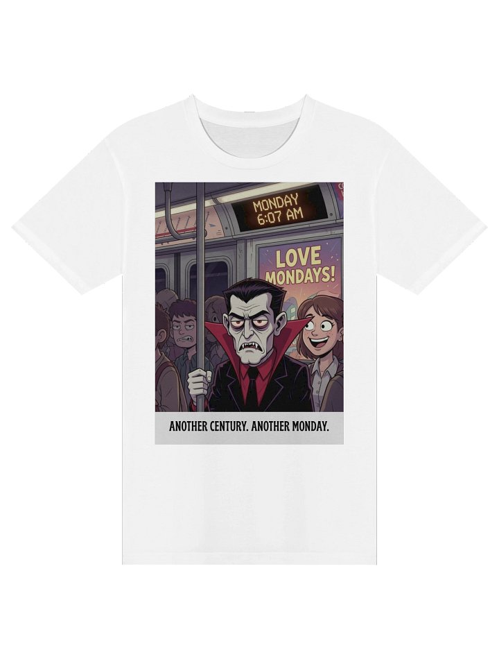Another Century. Another Monday. Vampire Commute Shirt – Gothic Streetwear Apparel product image (1)