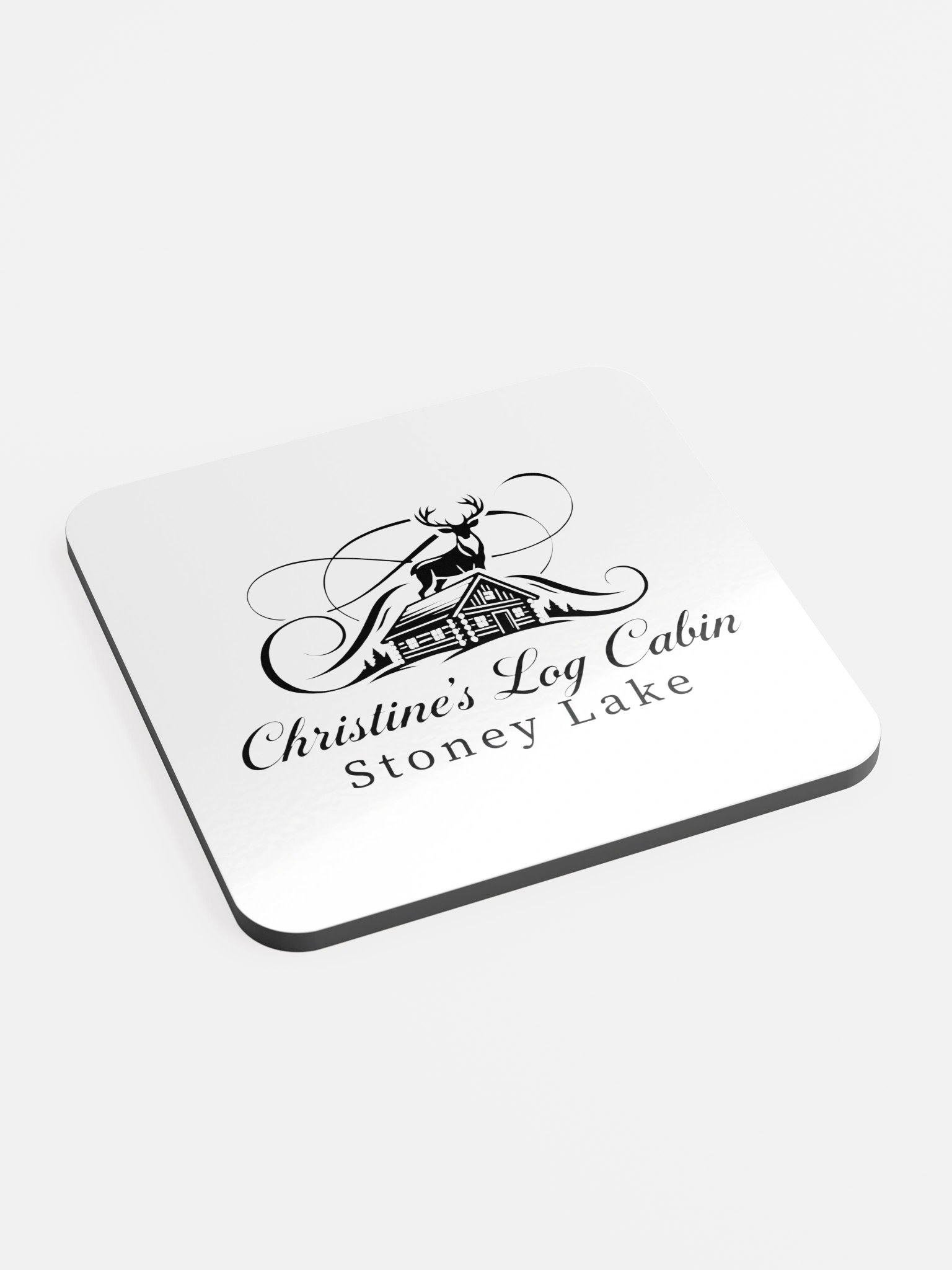 Christine's Log Cabin Rustic Drink Coaster product image (2)