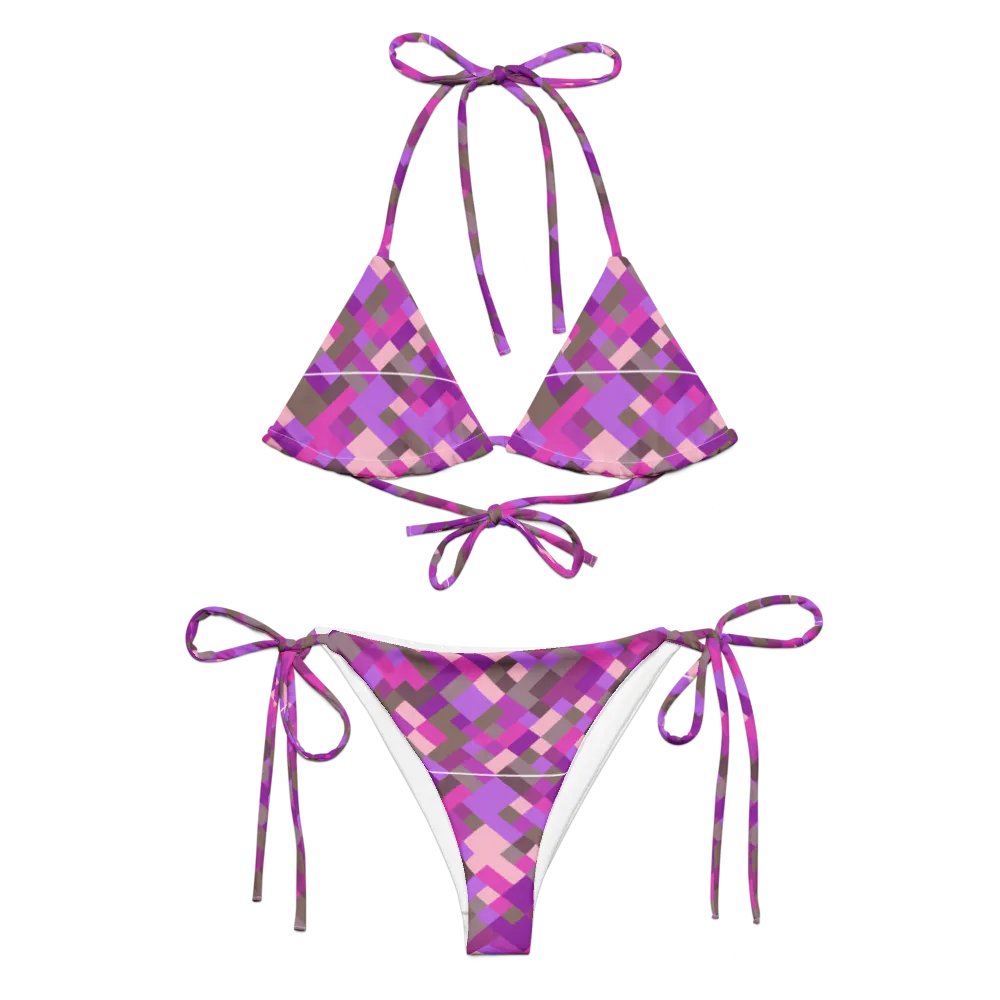 Colorful Mosaic Pattern Design String Bikini - v4 product image (1)