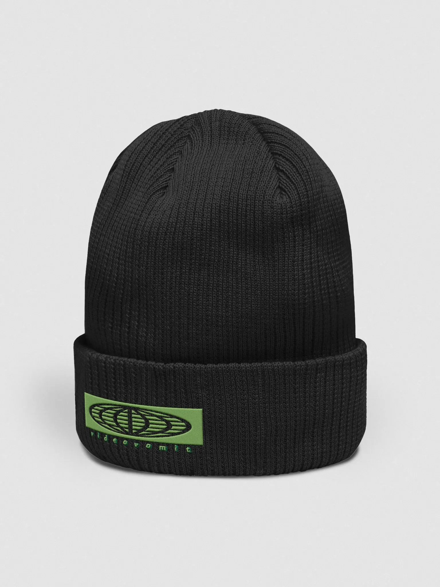 Globe embroidered beanie product image (2)