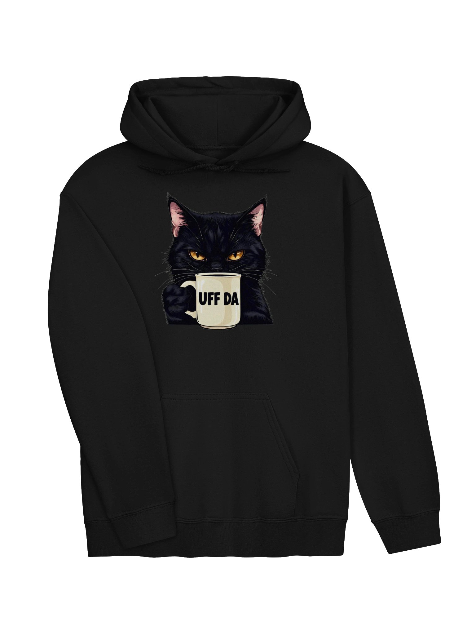 UFF DA Black Cat Hoodie product image (30)