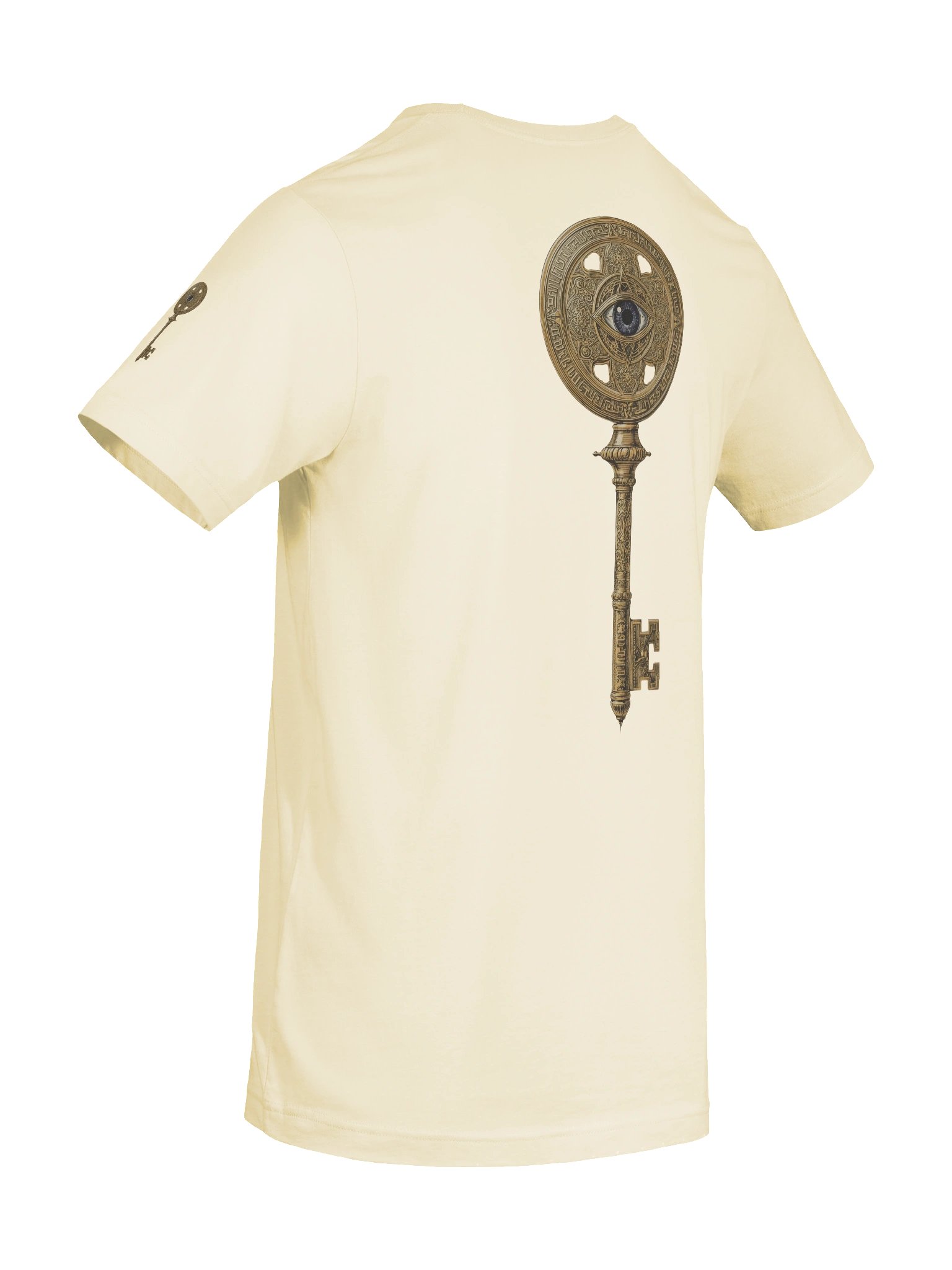 The Gatekeeper’s Key Classic T-Shirt – Back & Left Shoulder Print | Natural | Bella+Canvas 3001 product image (10)