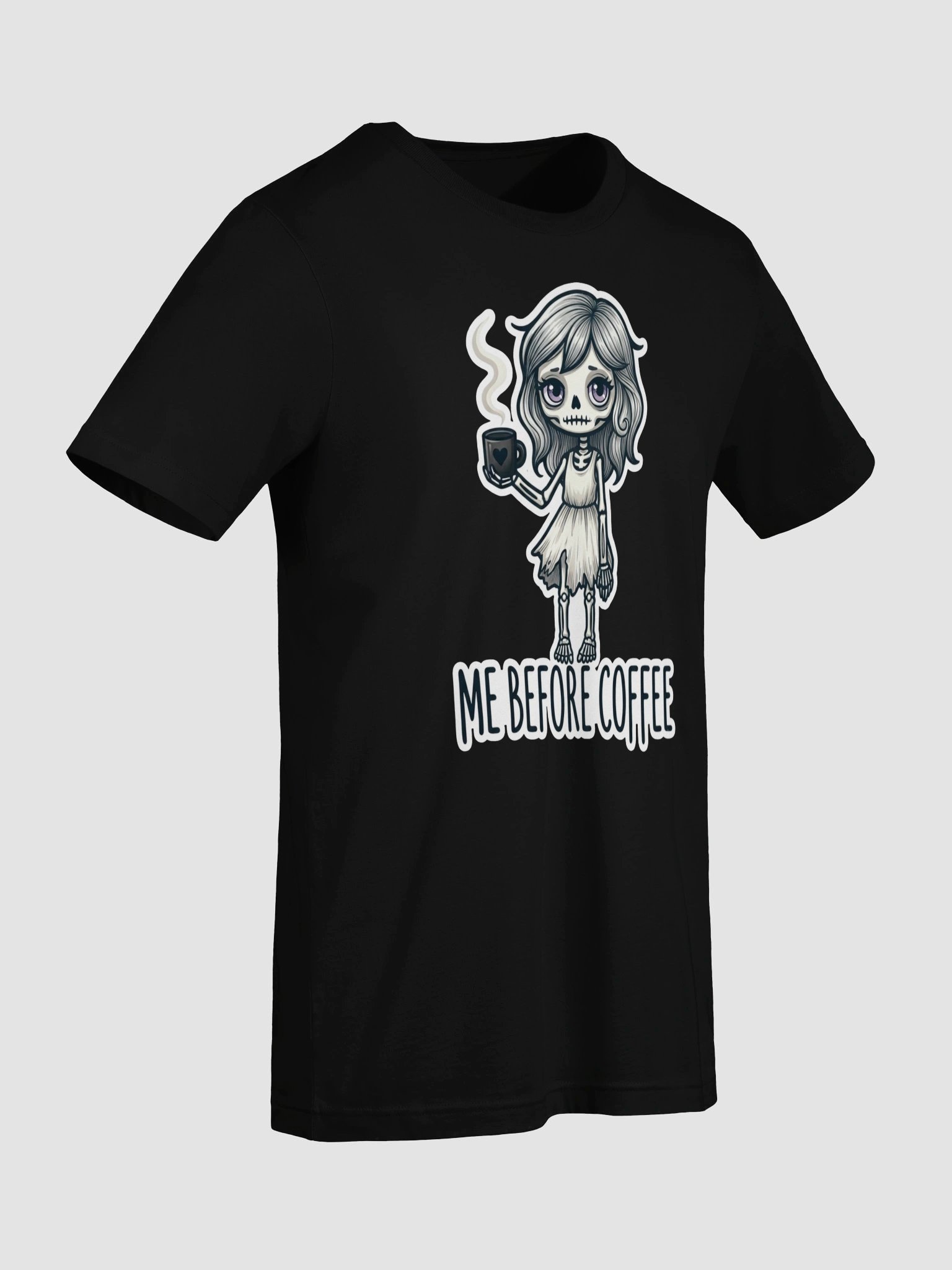 "Me Before Coffee" Skeleton Girl T-Shirt | Me Before Coffee Collection product image (8)