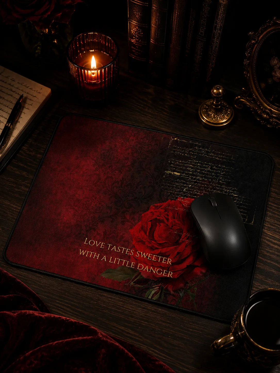 Crimson Reverie Desk Mouse Pad product image (4)