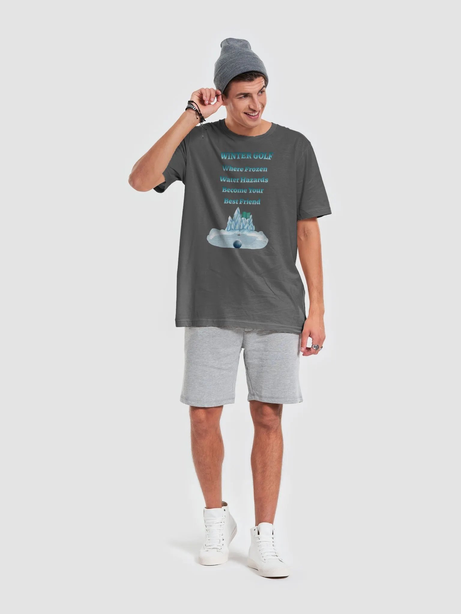 Winter Golf Funny Golfing Scene T-shirt product image (2)