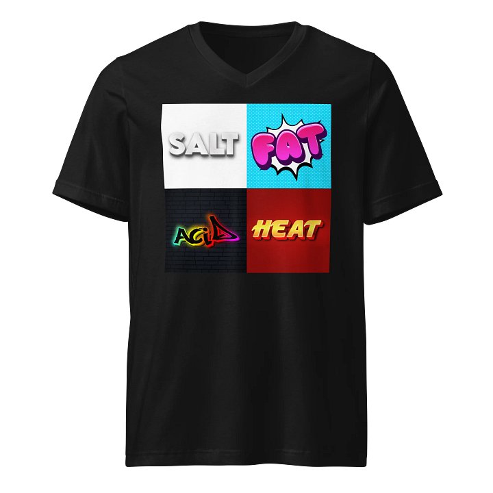 Salt Fat Acid Heat - Bella+Canvas Short Sleeve V-Neck Jersey T-Shirt product image (1)