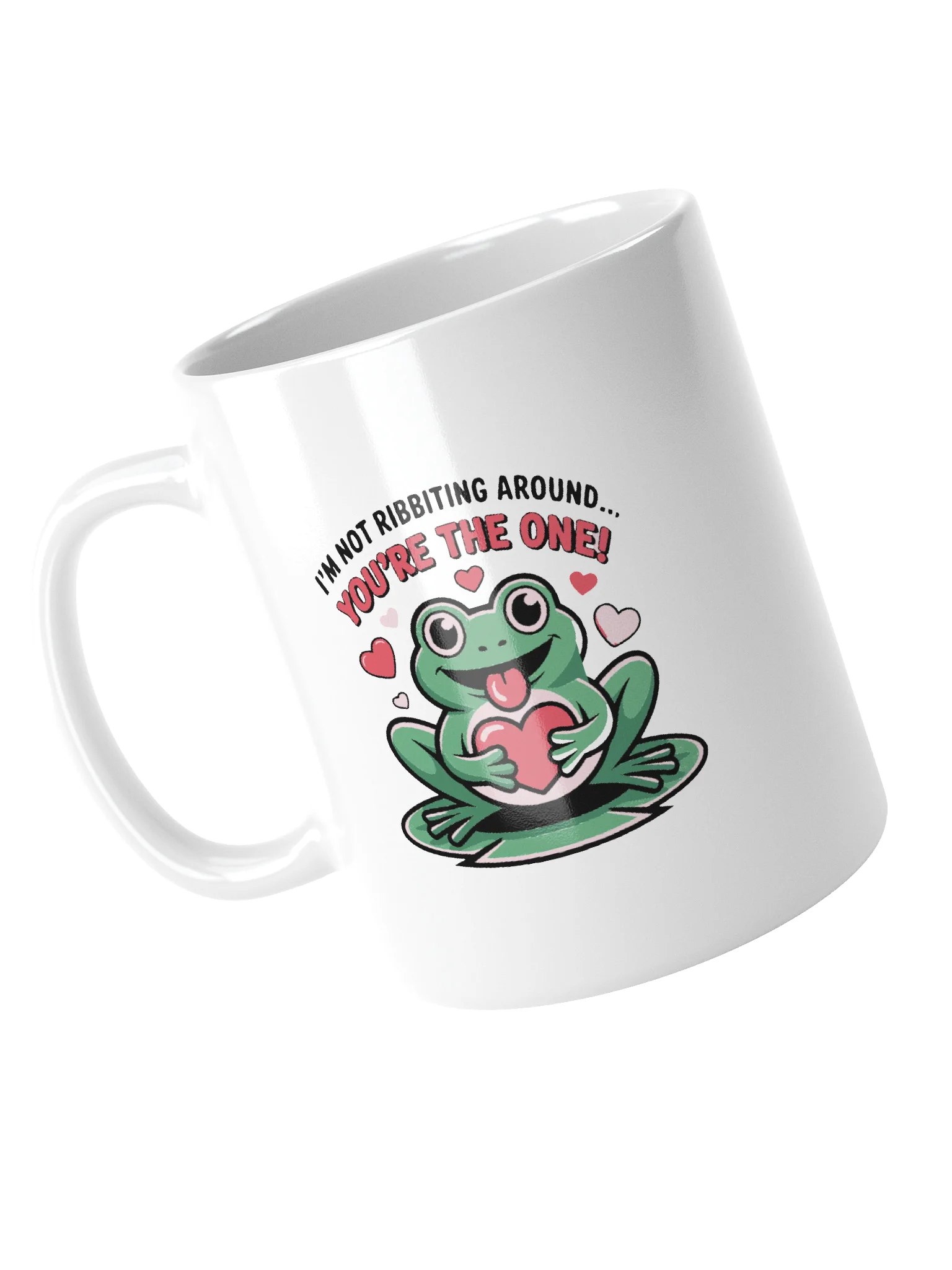 Frog Valentine's Day Gift | I'm Not Ribbing Around Mug | Funny Animal Pun Love Gift product image (4)