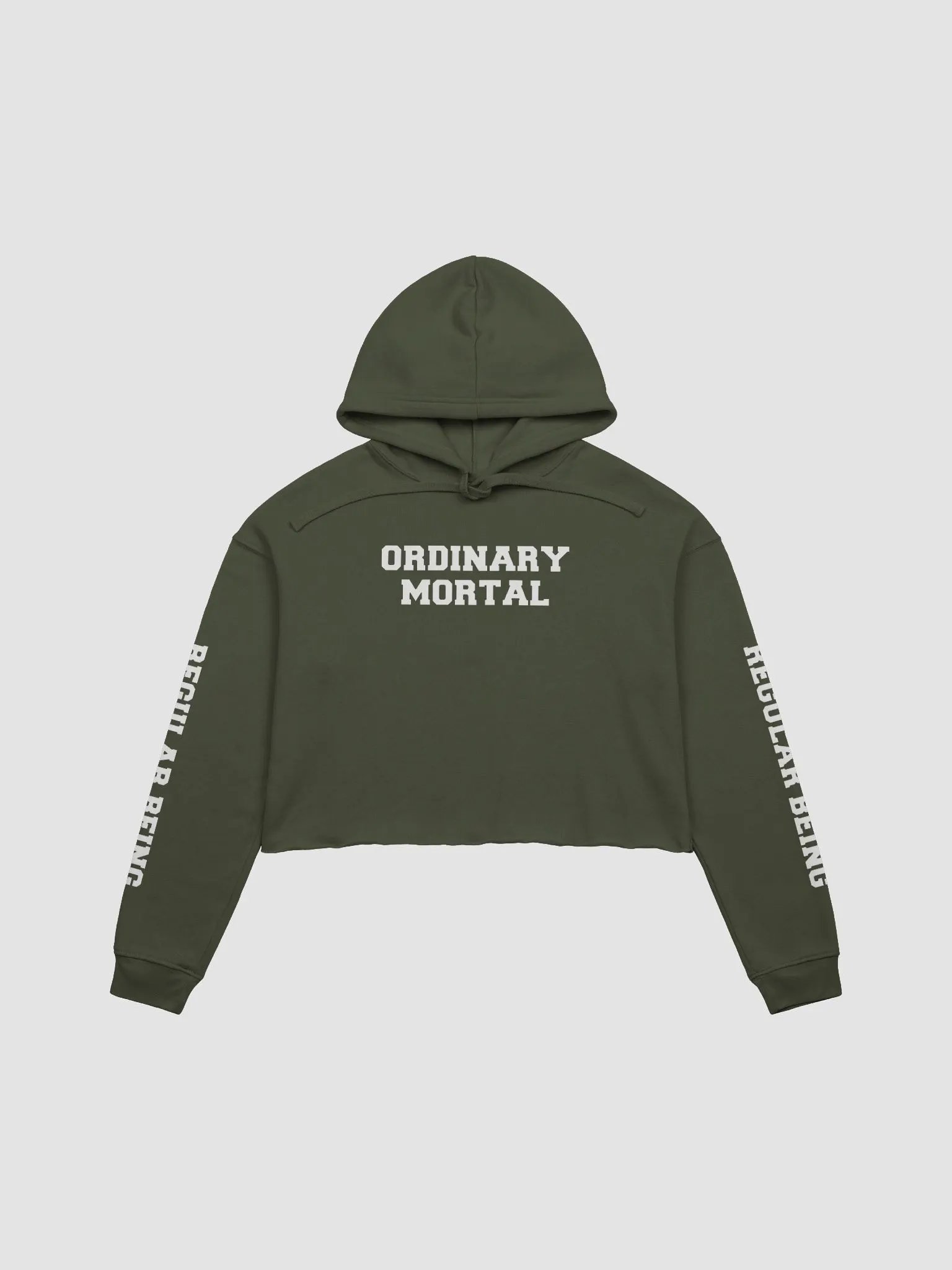 (2 sided) Ordinary Human fleece crop hoodie product image (2)