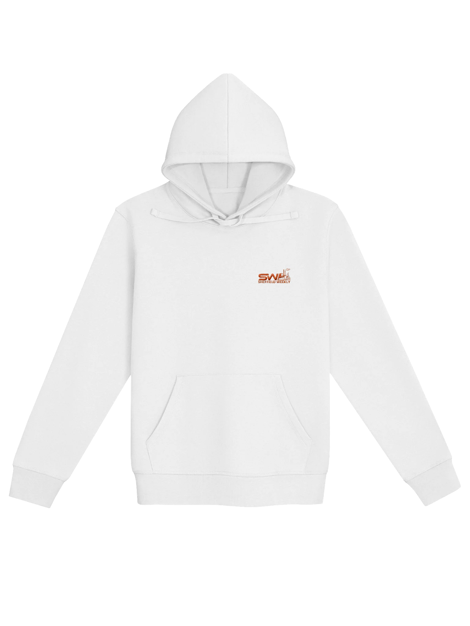 Embroidered SW Hoodie - White/Orange (Chest) product image (1)