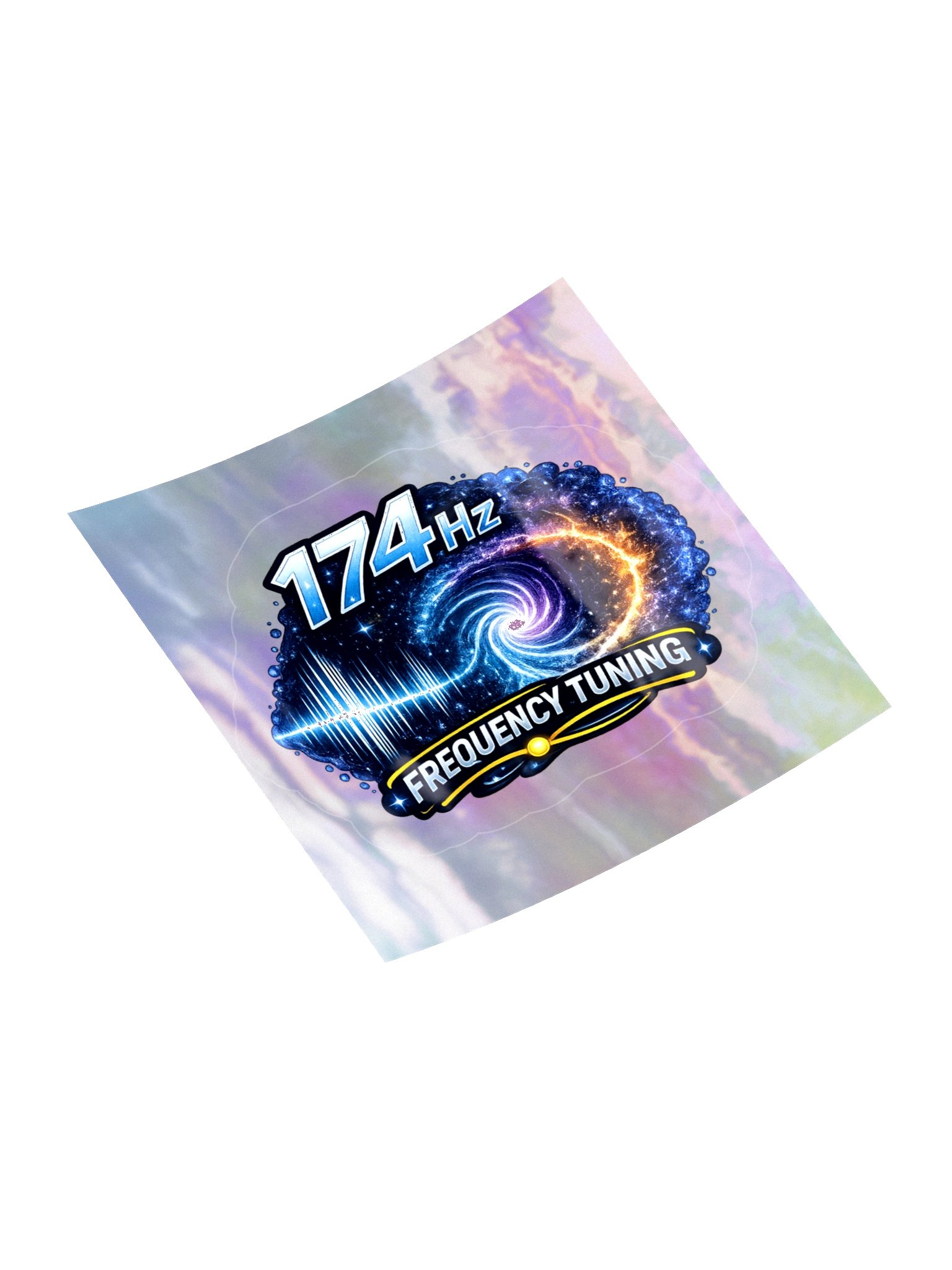 174 Hz Frequency Sticker on Holographic backing product image (11)