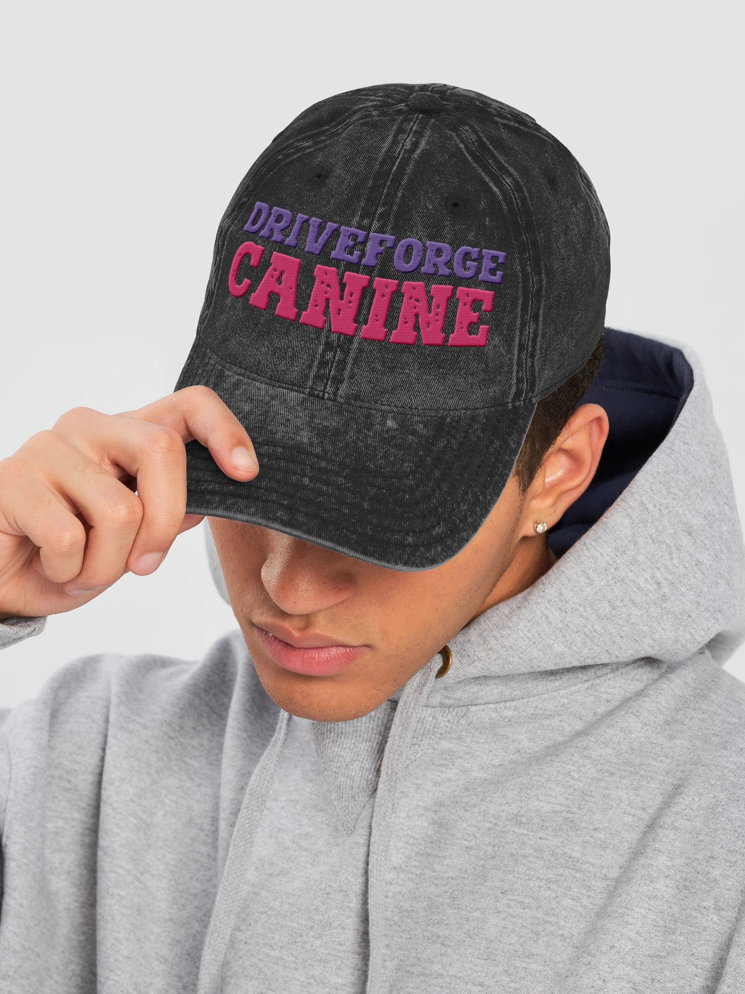 DriveForge Canine Pink & Purple Logo Vintage Dad Cap product image (7)