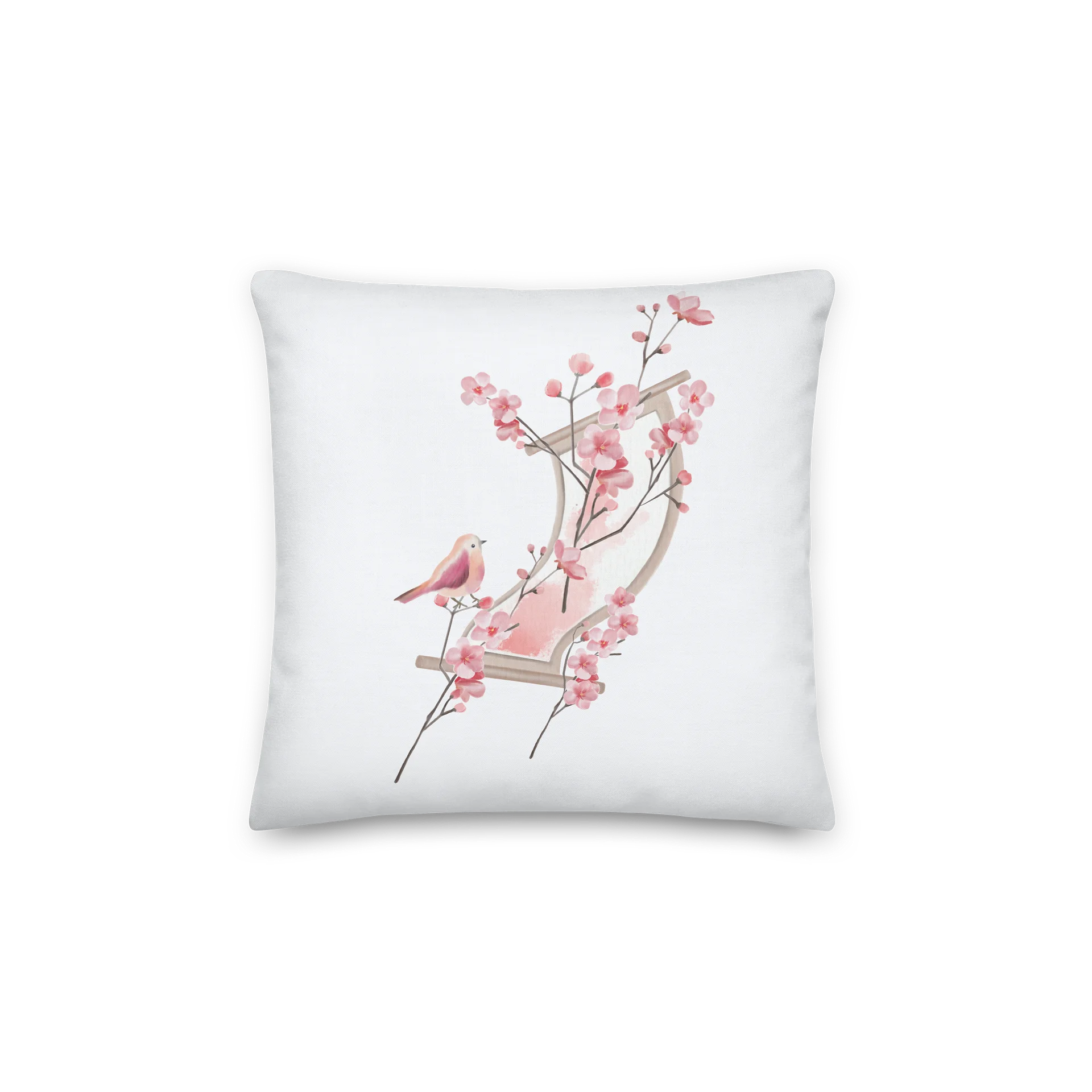 Cherry Blossoms, Remembered Twice — Two-Sided Spring Pillow product image (2)