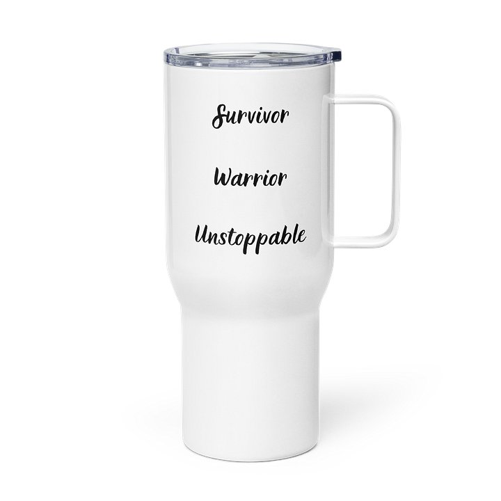 Breast Cancer - Fearless Fighter Travel Mug with Handle product image (2)