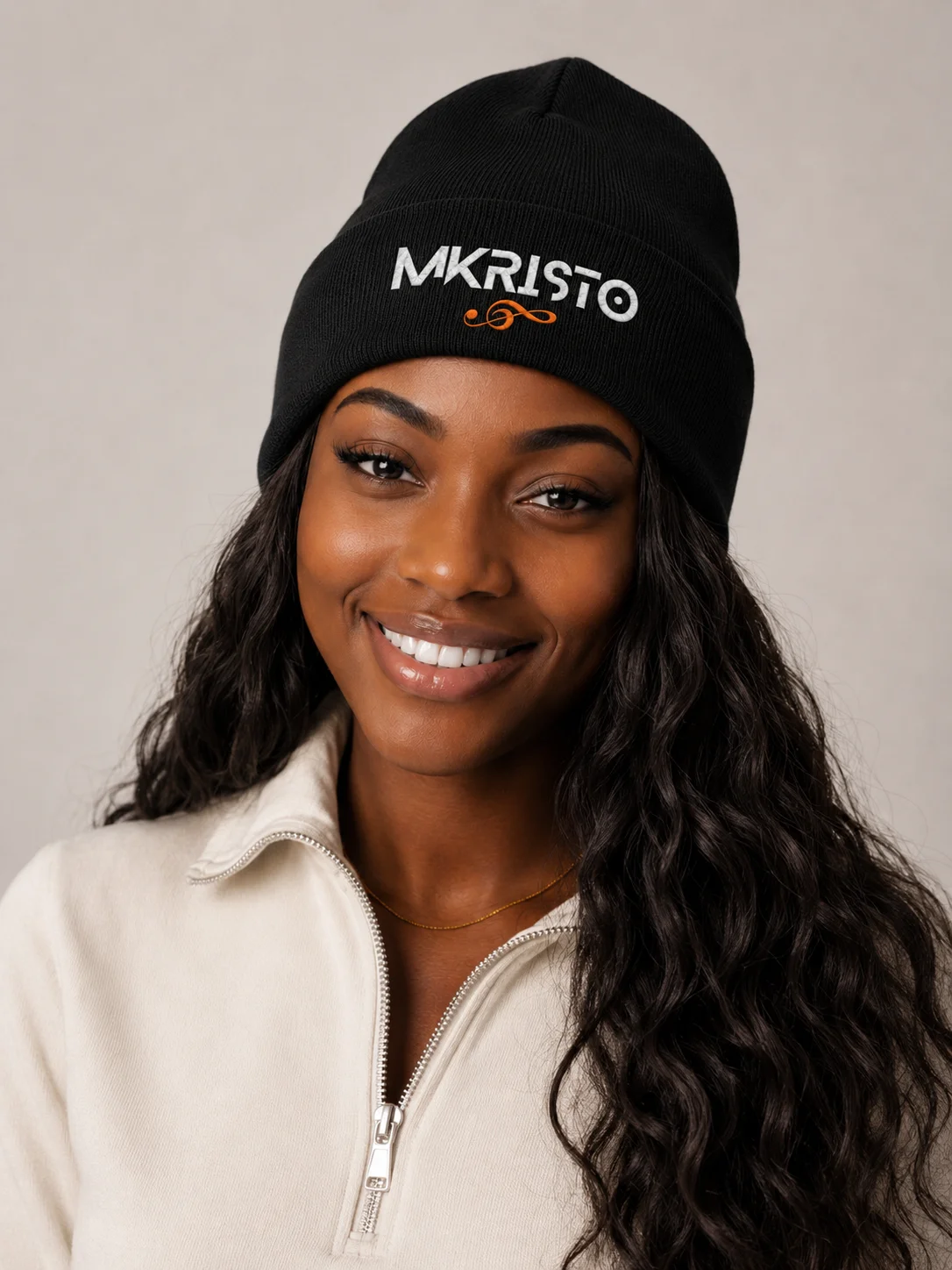 Black MKRISTO Essential Knit Beanie product image (2)