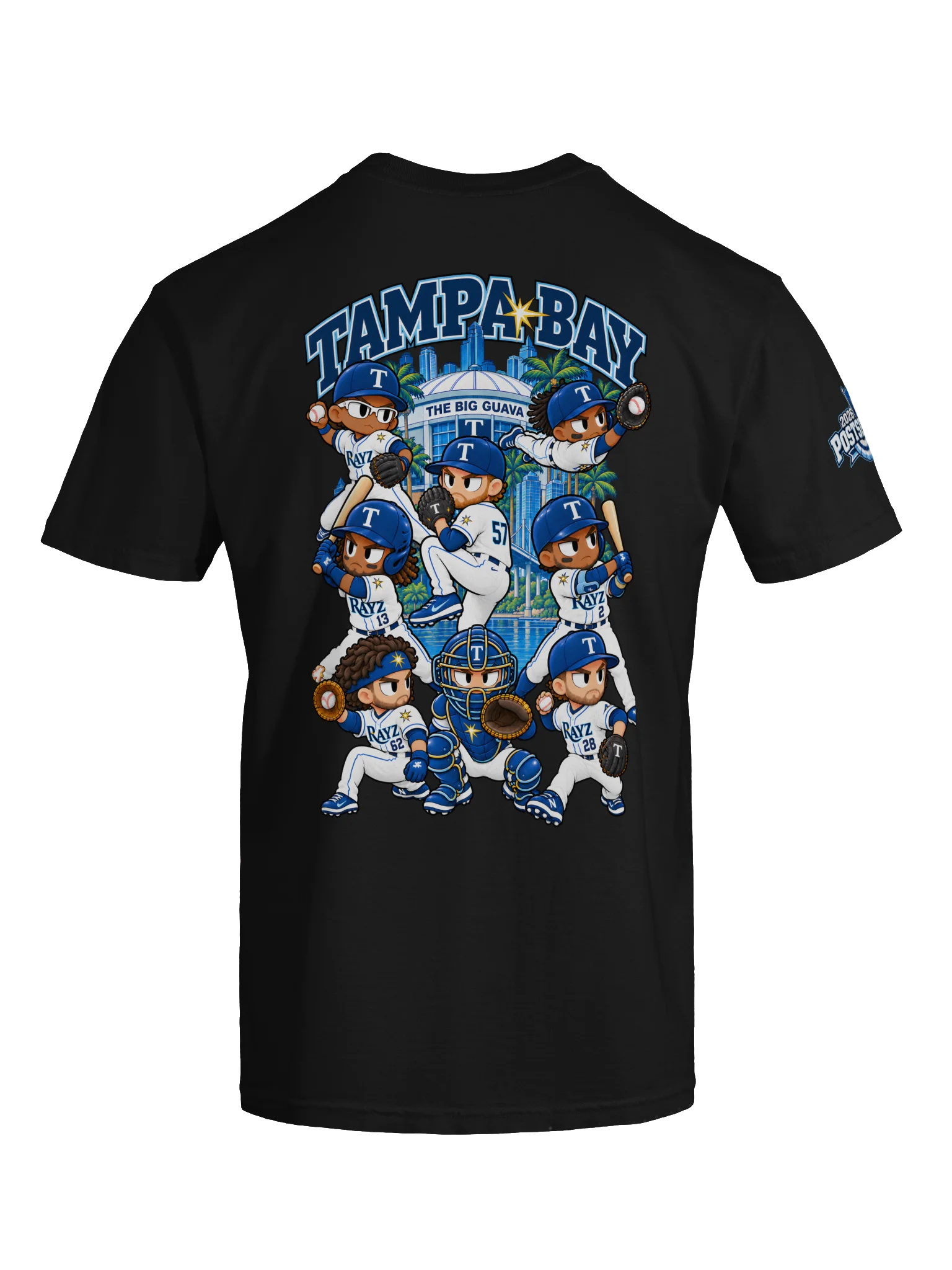 Tampa Bay Baseball 2026 "Postseason" Animated Player Back Print T-Shirt product image (11)
