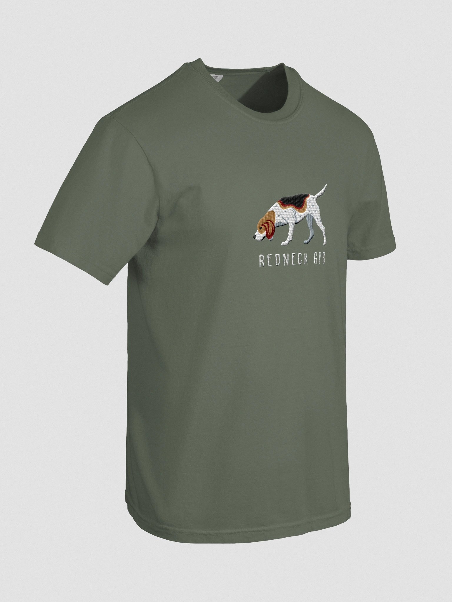 Redneck GPS T-Shirt(Embroidered) of a Treeing Walker Coonhound product image (11)