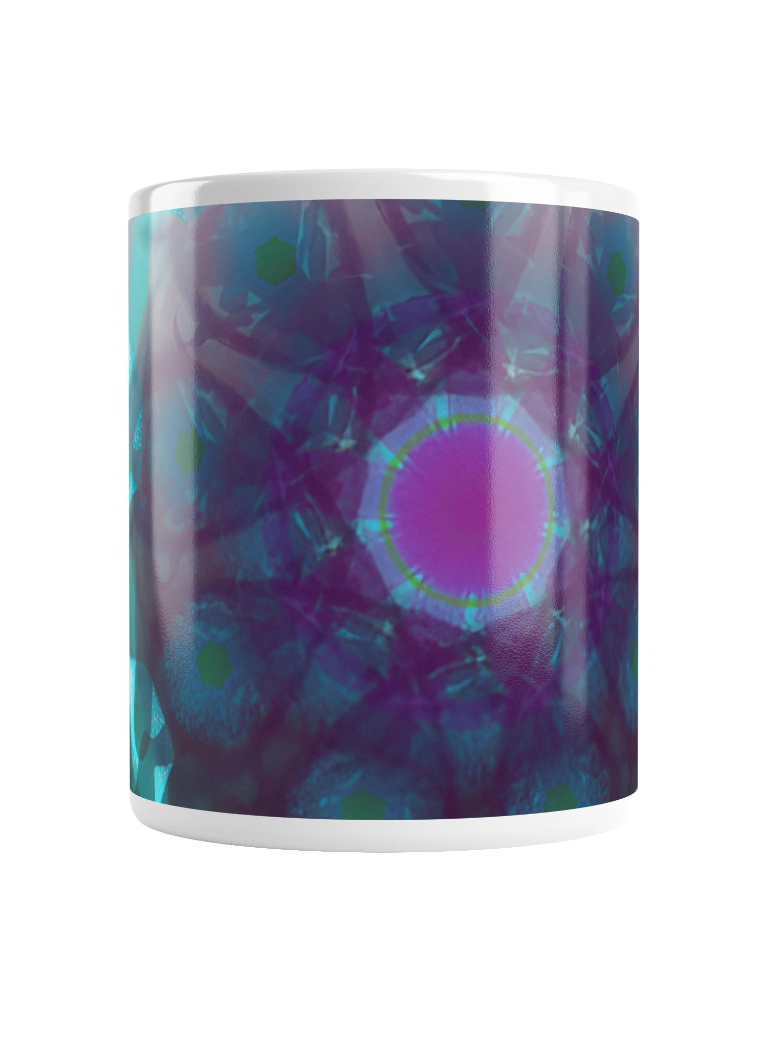 Neon Bloom White Glossy Mug product image (2)
