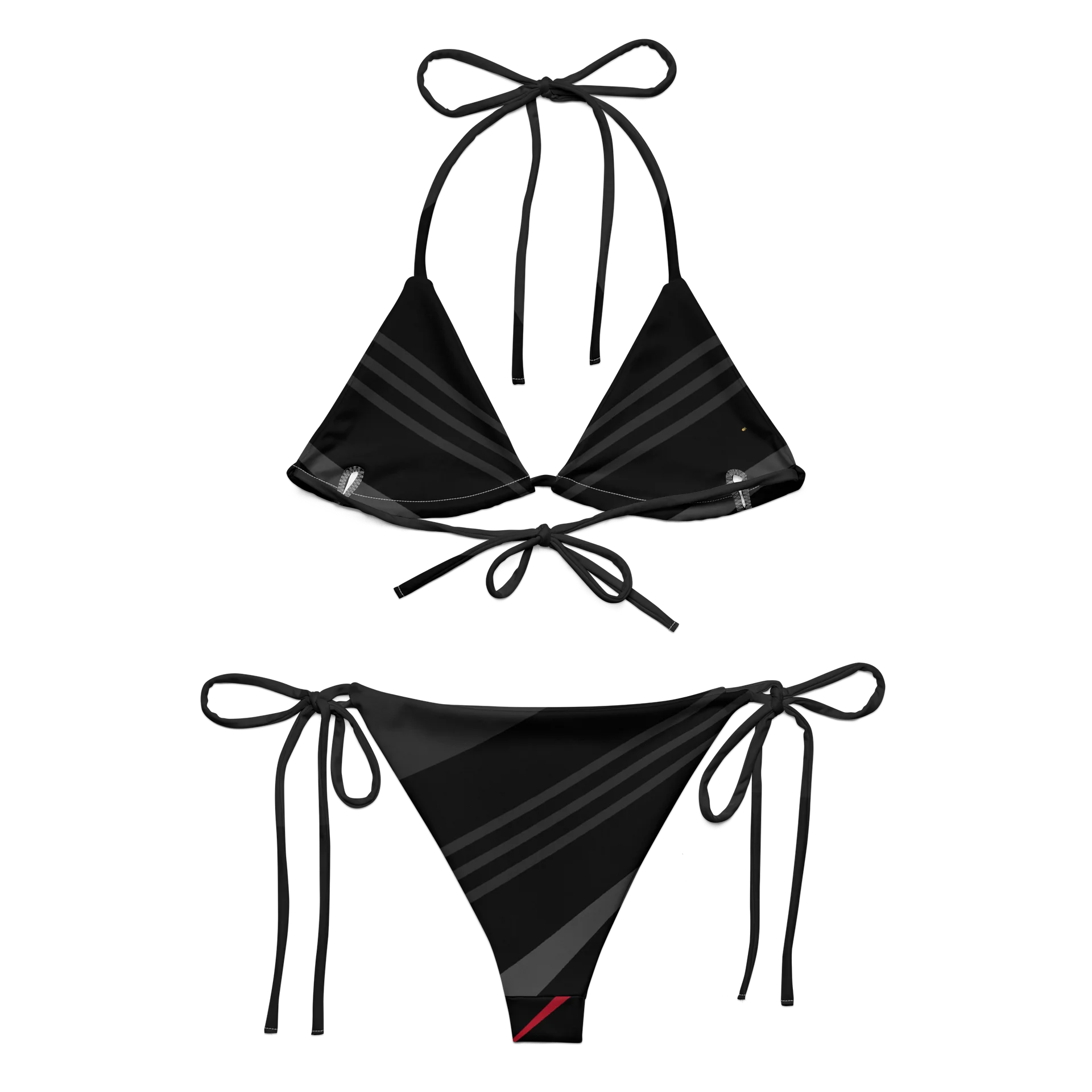 Dark V-Pattern String Bikini product image (1)