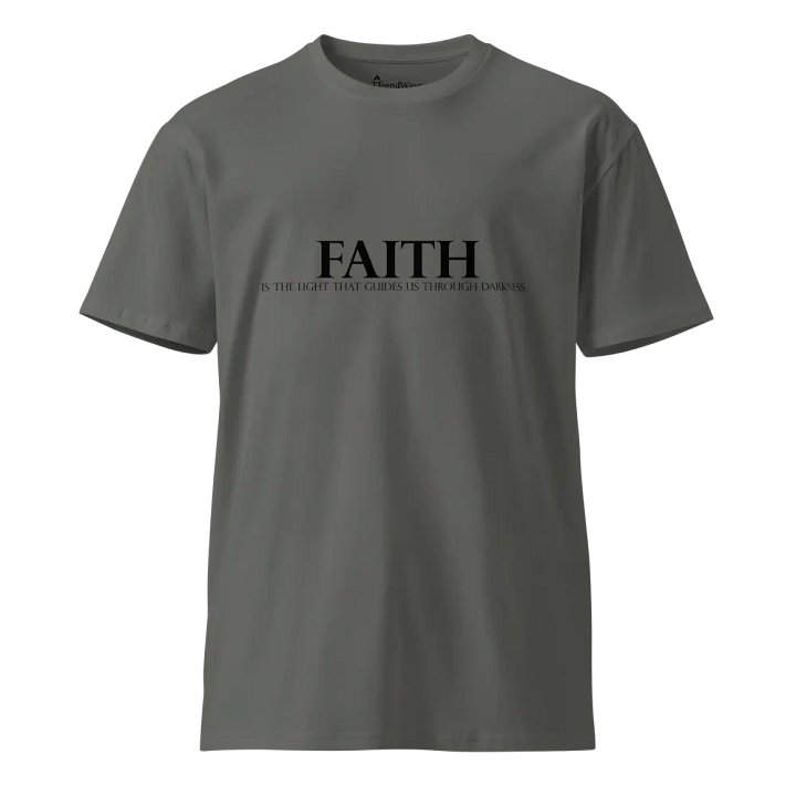 Faith: Guiding Light Through Darkness As Colour Unisex Premium T-Shirt ( black version ) product image (1)