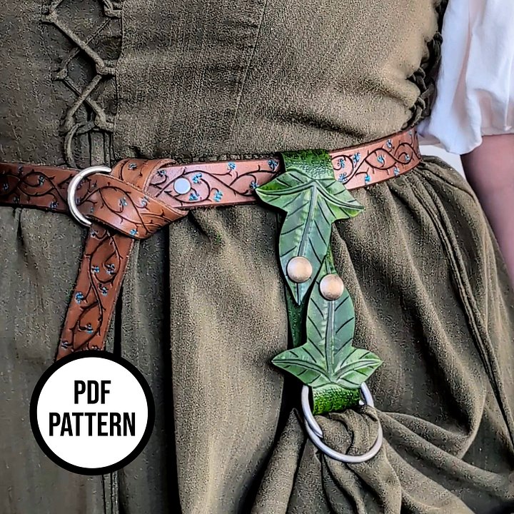 Leather Mallorn Leaf Belt Loop - PDF Pattern for Leathercraft product image (2)