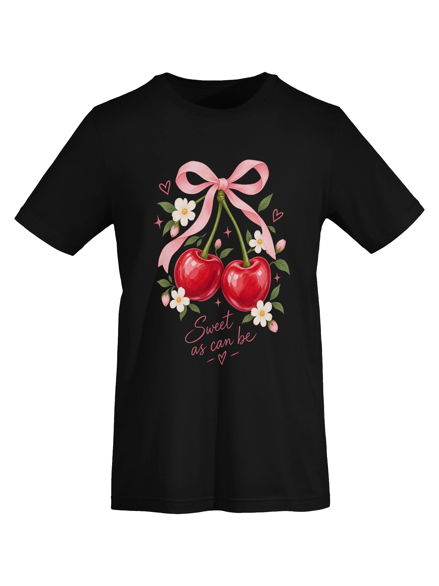 Sweet As Can Be Cherry Tee | Floral Bow Graphic T-Shirt product image (8)