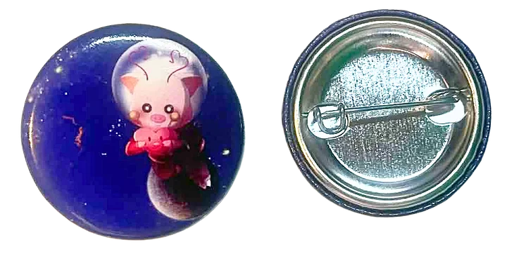 PuuPuu The Space Pig - 1.25'' Diameter Pin Badge product image (1)