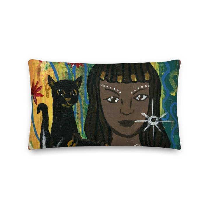 Cat Goddess Bastet Decorative Pillow product image (2)