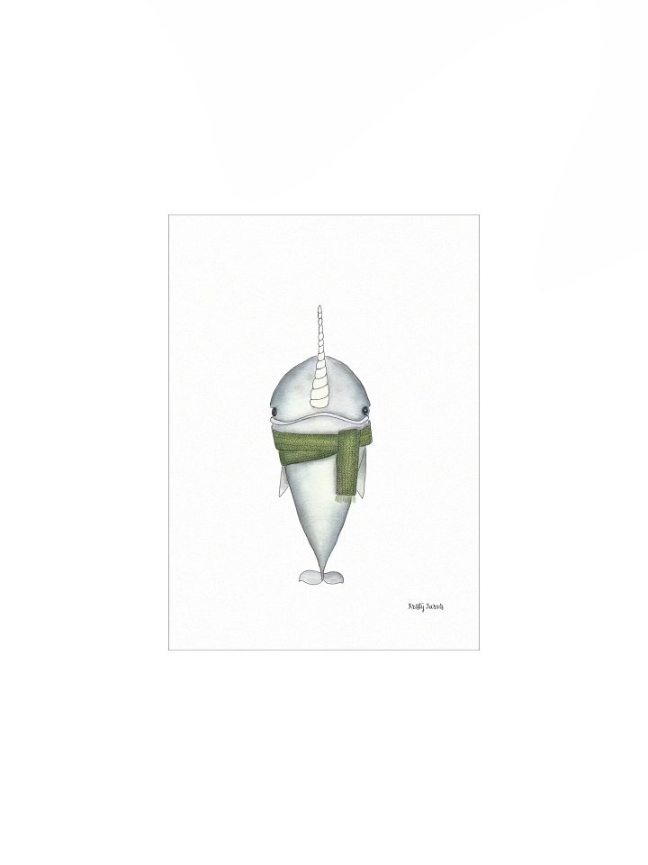 Watercolor Narwhal Print product image (1)