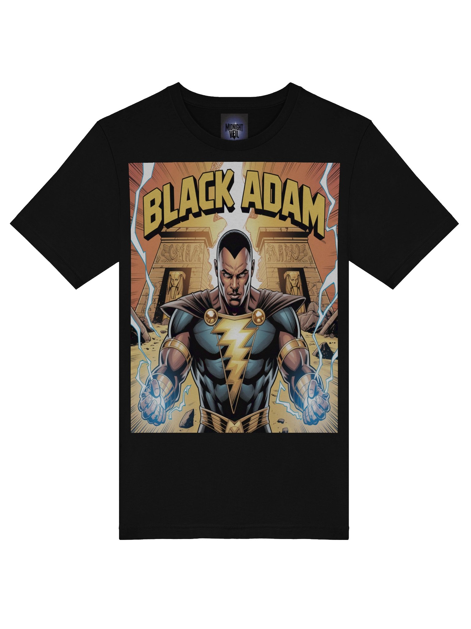 Black Adam Power of Shazam Supersoft T-Shirt – Kahndaq Lightning Legacy product image (7)
