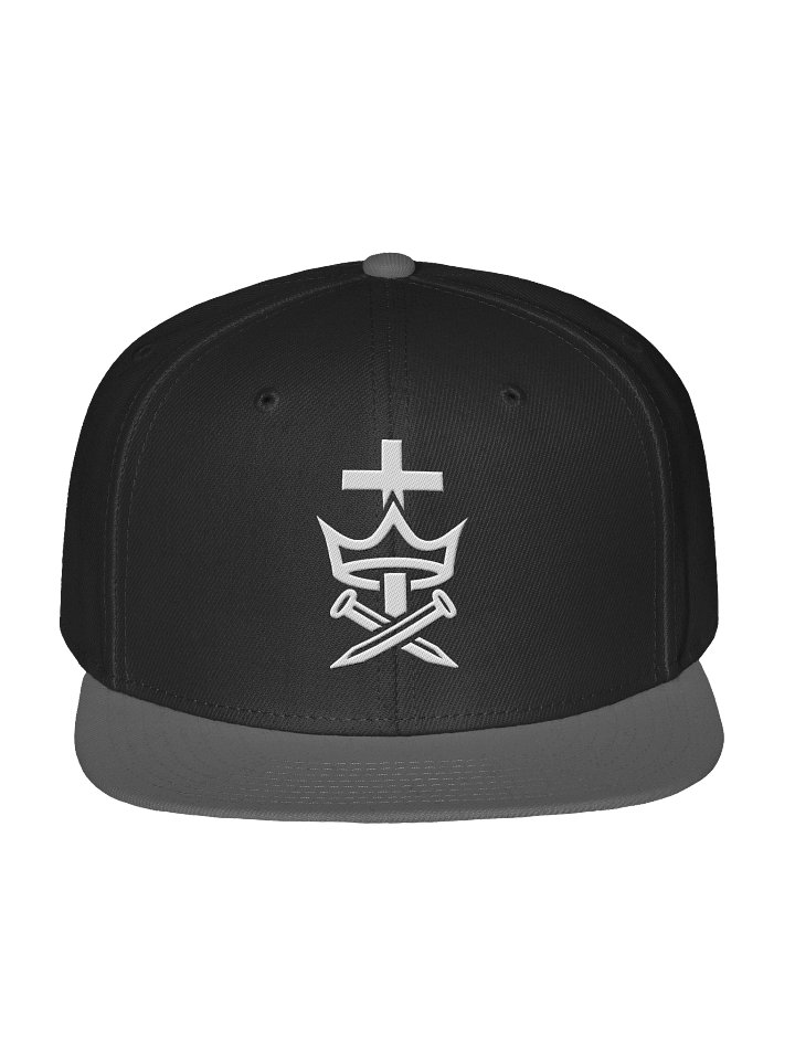 Cross, Crown, and Nails Christian Icon – Snap Back “Be Faithful Until Death” (Revelation 2:10) product image (1)