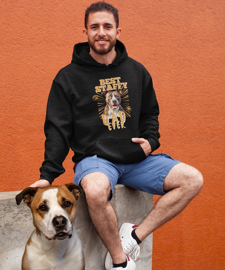 Yellow Best Staffy Dad Ever Hoodie product image (1)