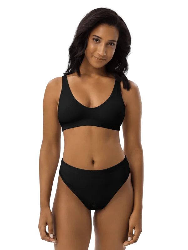 His House Womens High Waisted Bikini Set - Black product image (3)