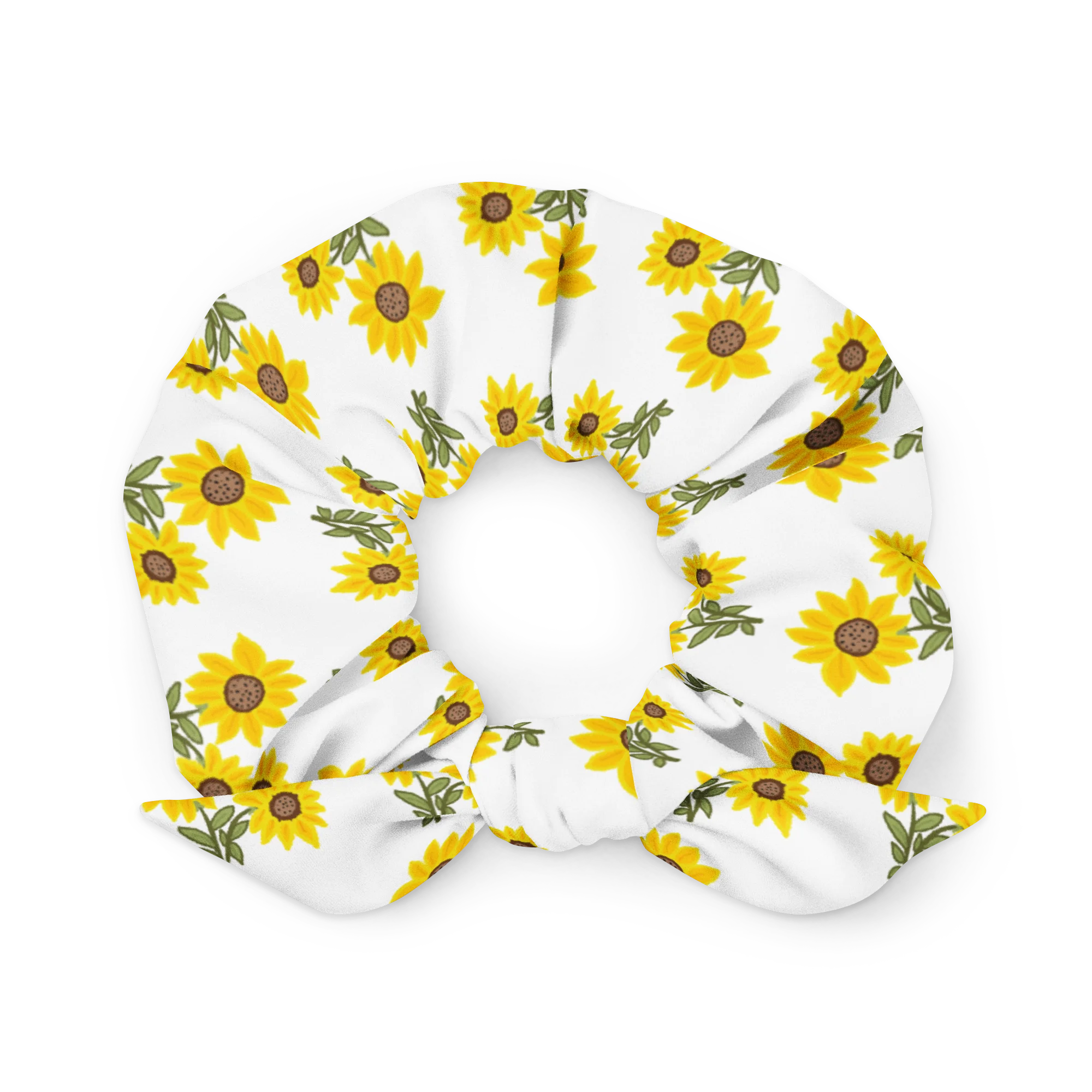 Lets Grow Girls Sunflower Hair Scrunchie (White) product image (1)