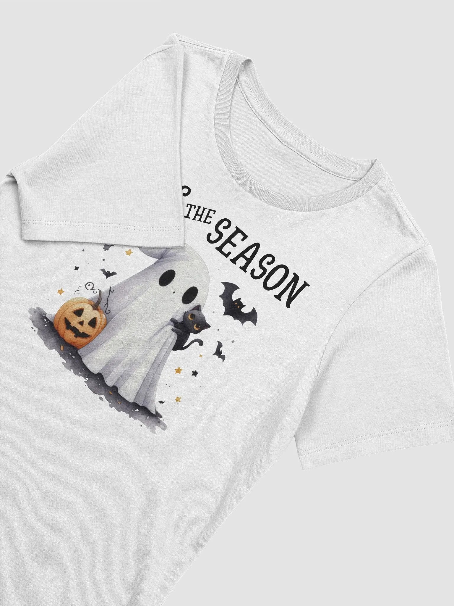 Cute Ghost & Black Cat Women's Halloween T-Shirt product image (16)