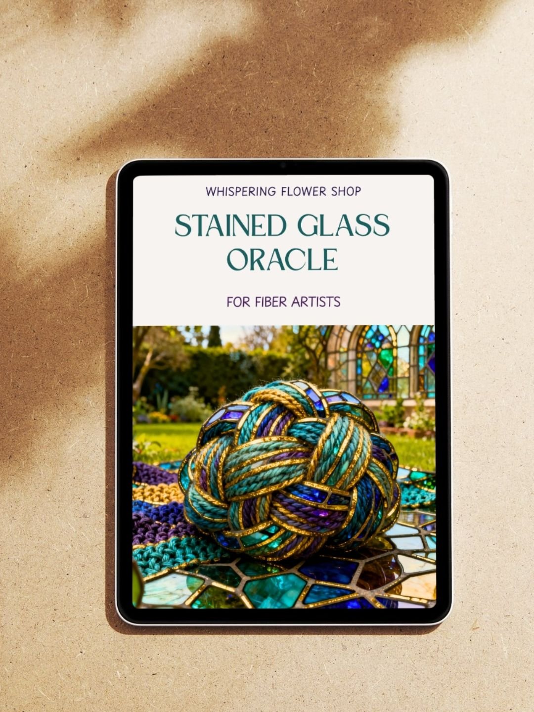 Stained Glass Oracle Cards for Fiber Artists | Knitting & Crochet Divination product image (2)