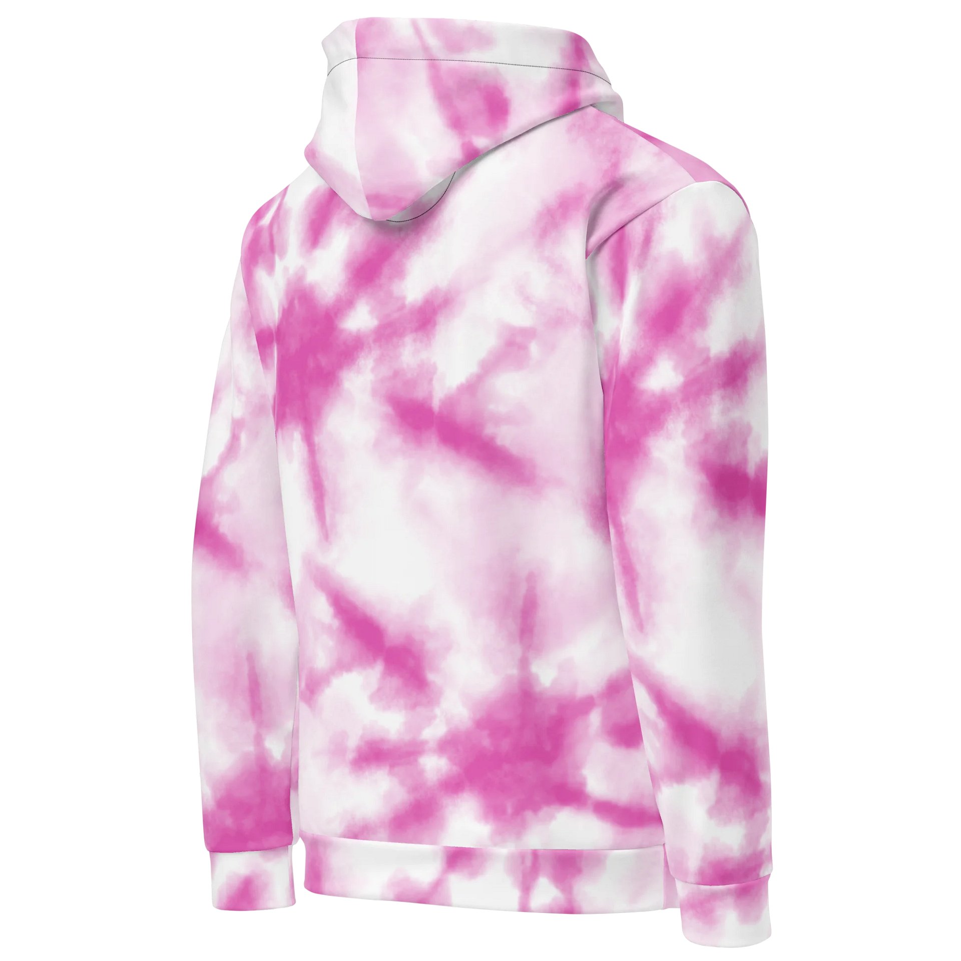 Mermaid Love | Black on Fuchsia Tie-Dye | Comfy All-Over Print Unisex Hooded Sweatshirt | Ocean-Inspired | Monique Faella Designs™ product image (5)